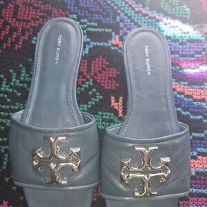 Tory Burch Women's Blue Slide Sandals